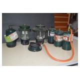 Lot Of Lanterns(Coleman)  & Propane Bottles