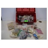Tool Box w/Nuts & Bolts. Latch Broken on Box