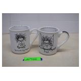 Two Collectible 'Children of the Light' Angel Mugs