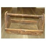 Antique Rustic Wooden Tool Box - 21'