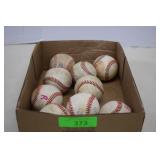 Nine Leather Baseballs
