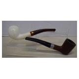 Vintage Carved SMS Meerschaum Tobacco Pipe &