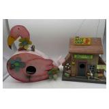 Two Birdhouses: Bait Shot and Flamingo