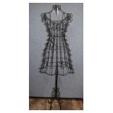 Black Metal Wire Dress Form Jewelry Mannequin