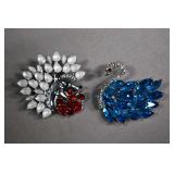 Beautiful Hedgehog & Swan Brooches