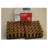 50 Rounds Of 45 Auto Ammo