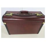 Vtg HIT Large Leather Briefcase - Combo Set to 000