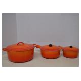 Vintage Le Creuset Royale Orange Pots/Pans MORE