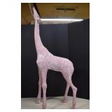 Large Pink Giraffe Sculpture 39'