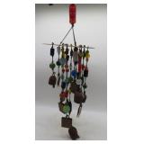 Bohemian Style Glass and Metal Rustic Wind Chime