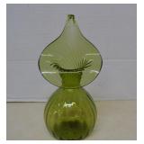 Vintage Jamestown Olive Green Jack-In-Pulpit Vase