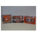 Three Vintage Harley Davidson Diecast Motorcycles