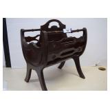 Vintage Butler Mahogany Magazine Rack