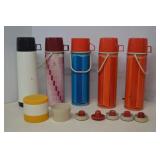 Vintage Colorful Thermos Lot