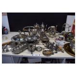 Lot of Silverplate (Some Broken) & Ceramic cups