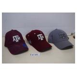 Three Texas A&M Ball Caps