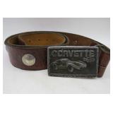 Vtg. Leather Belt w/Buckle & Buffalo Nickels