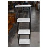 Metal and Marble Four Shelf Unit 41x12x9