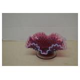 Vintage Fenton Plum Opalescent Hobnail Footed -