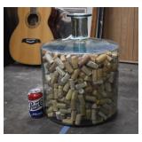 Large Glass Bottle Filled With Wine Corks