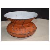 Antique R.I. Railroad Lines Cast Iron Spittoon,
