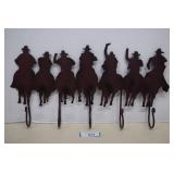Cutout Metal Cowboy Coat Rack