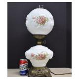 Vtg. Dual Light,Gone With The Wind Parlor Lamp