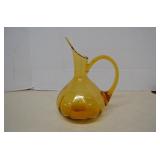 Vintage Rainbow Amber Glass Pitcher