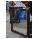 Large Framed Beveled Mirror 31x39