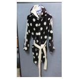 PINK Black & White Hooded Robe - Sz XS/S