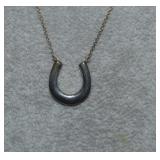 Sterling Horseshoe Necklace-Marked T&Co