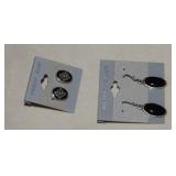 Two Sterling Earrings w/ Onyx