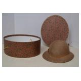 Vintage Hat Box W/ Kashmir Hat