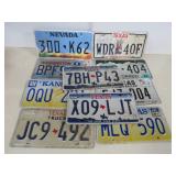 Ten Assorted State License Plates