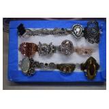 Thirteen Nice Costume Rings -Mix Of Stretch &