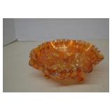 Vintage Imperial Merigold Carnival Glass Wild Rose