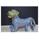 Hand Painted Mexican Folk Art Jaguar Figurine Also