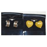 Two Pair Of Sterling Silver Earrings