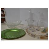 MISC Lot Vintage Clear Glass Vase, Basket, MORE
