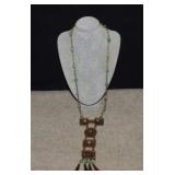 Unusual Brutalist Copper/Brass Statement Necklace