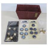 Basket of Vtg. Button Covers - Most in Package