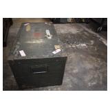 Vtg. Military Wood With Metal Trim Storage Chest