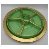 MCM Rambler Rose 7 pc. Uranium Glass Set - NOTE