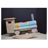 Hand Crafted Child's Wood Rocking Train