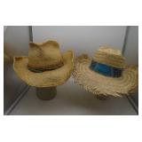 Two Adult Straw Banded Country Hats