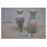 Two Lenox Floral Vases