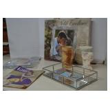 MISC Vintage Lot of Picture Frame,  Tray, Ephemera