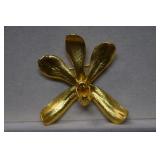 Risis 22kt GP Orchid - Real Flower Brooch