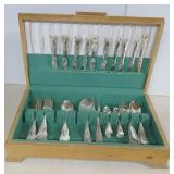 Vtg. King's Pattern 47 Pcs Silverplate Flatware
