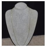 Sterling/Gold Overlay Link Chain Necklace
